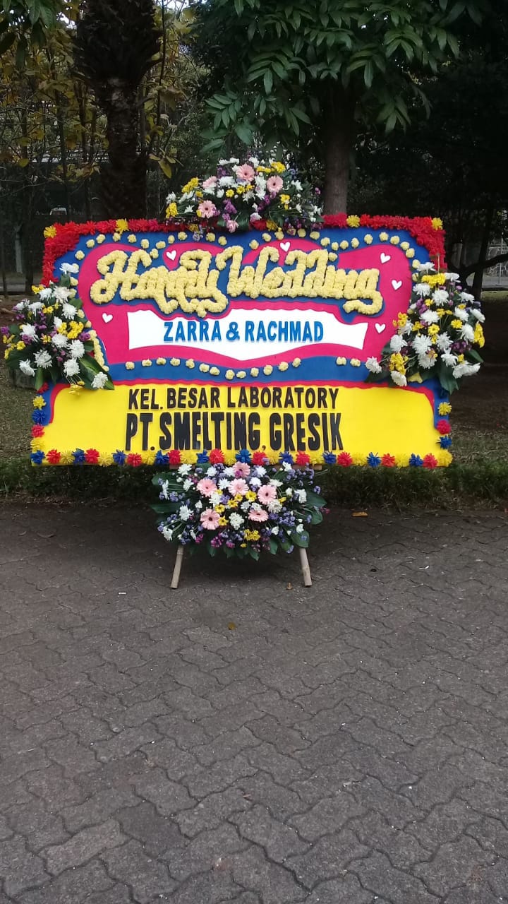Bunga Papan Happy Wedding