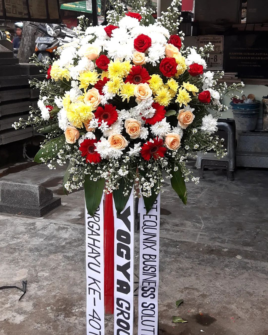 standing flowers rainbow